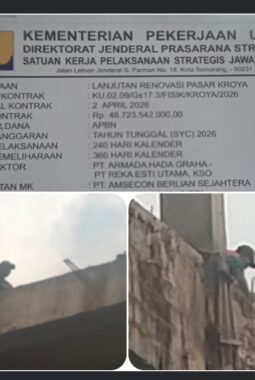 Dugaan Kecelakaan Kerja Maut di Proyek Renovasi Pasar Kroya, Satu Pekerja Meninggal Dunia, Transparansi dan Penerapan K3 Dipertanyakan