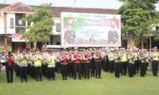 Polres Jombang Gelar Apel Pengamanan Pengesahan Warga Baru PSHT Parluh 2016