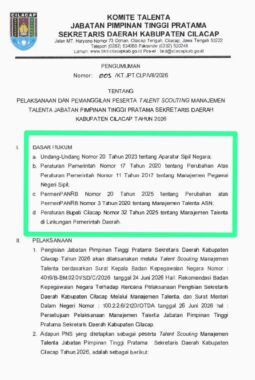 Seleksi Sekretaris Daerah Cilacap Disorot, Diduga Abaikan Prosedur dan Timbulkan Diskriminasi