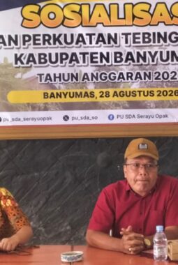 Kementerian PU Gelar Sosialisasi Penguatan Tebing Sungai Pelus di Desa Ledug, Banyumas, TA 2026
