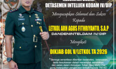 Detasemen Intelijen Kodam IV/Diponegoro Ucapkan Selamat Kepada Letkol Arh Agus Fithriyanto, S.A.P. Mengikuti Dikjab Golongan V
