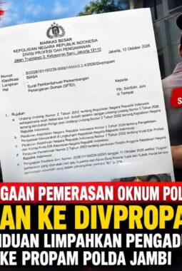 Diduga Meminta Sejumlah Uang, Dua Anggota Polda Jambi di Laporkan Divpropam Polri
